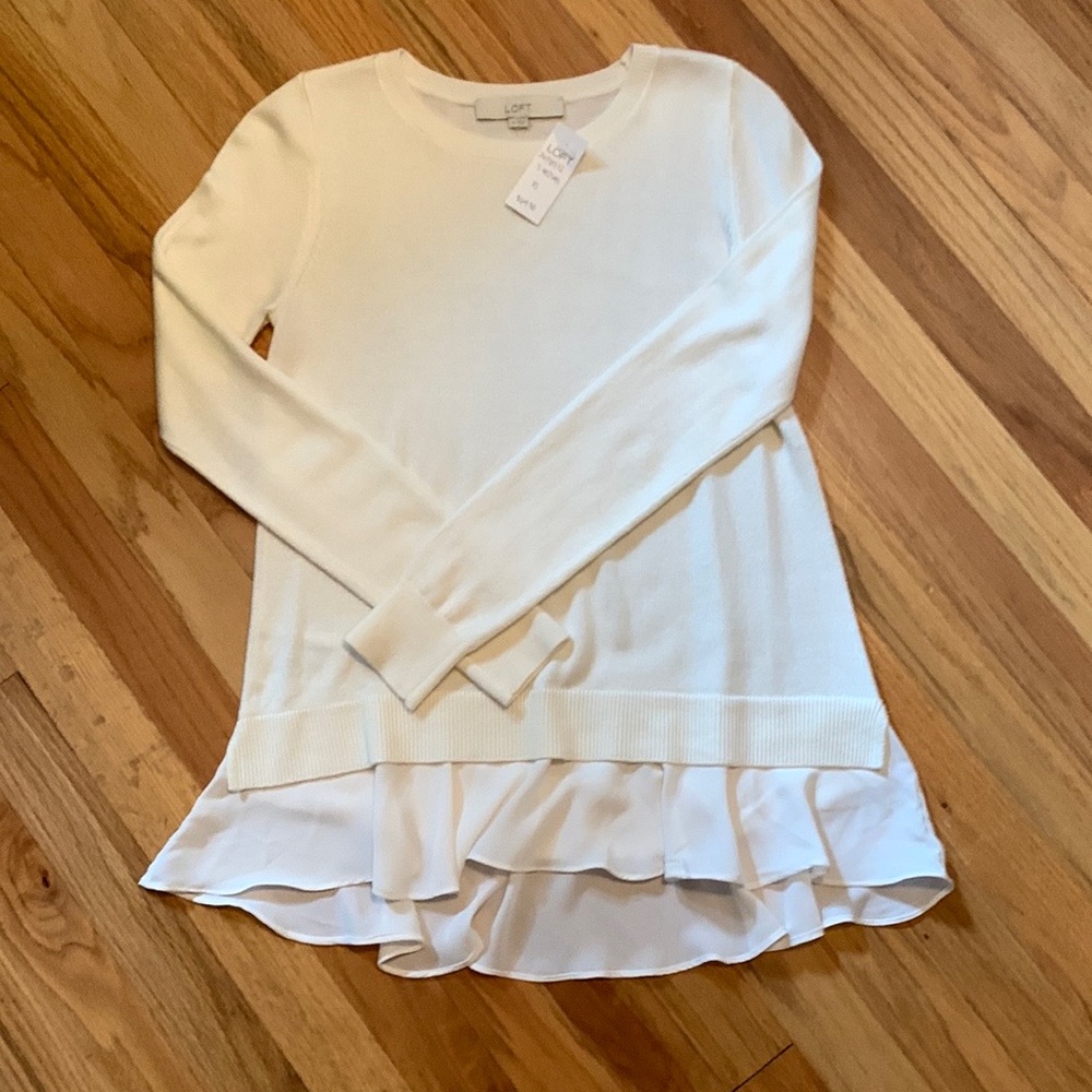 Loft Mixed media Sweater XS